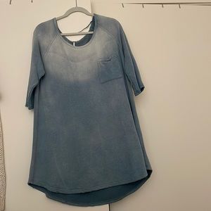 Free People Distressed Sweatshirt Shift Dress
